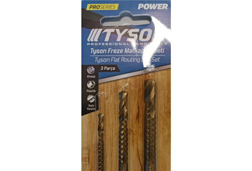 TYSON FREZE MATKAP UÇ SETİ 3 LÜ 4-6-8 MM